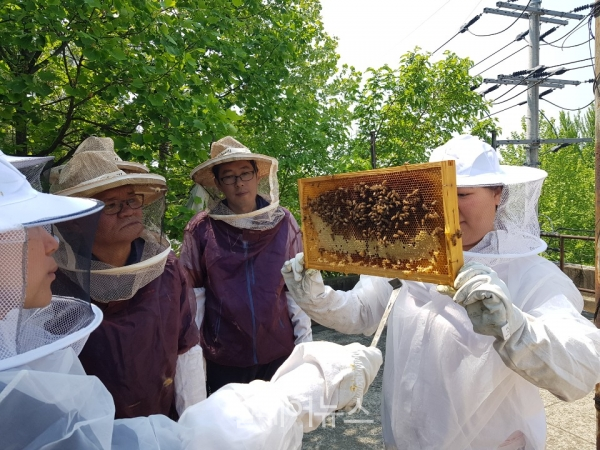 ì§ëë¬ 28ì¼ ììì ìì¹í ìììììº í¼ì¤ ì¥ììì ì ì ì¥ì ì¸ë¤ì´ ëììë´ê° ìì±íë ¨ì ë°ê³  ìë¤. âíêµ­ì¥ì ì¸ê³ ì©ê³µë¨